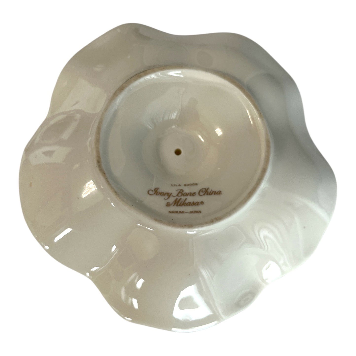 Mikasa Lila B2006 Ivory Bone China Candlestick Holder Floral Japan