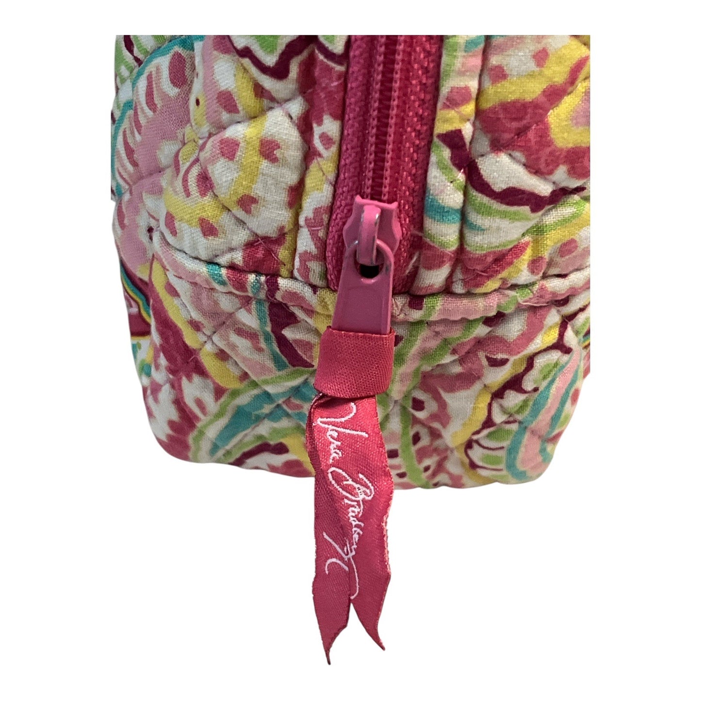Vera Bradley Quilted Handbag – Julia Retired Pattern – Pink Paisley – 2000s Vintage