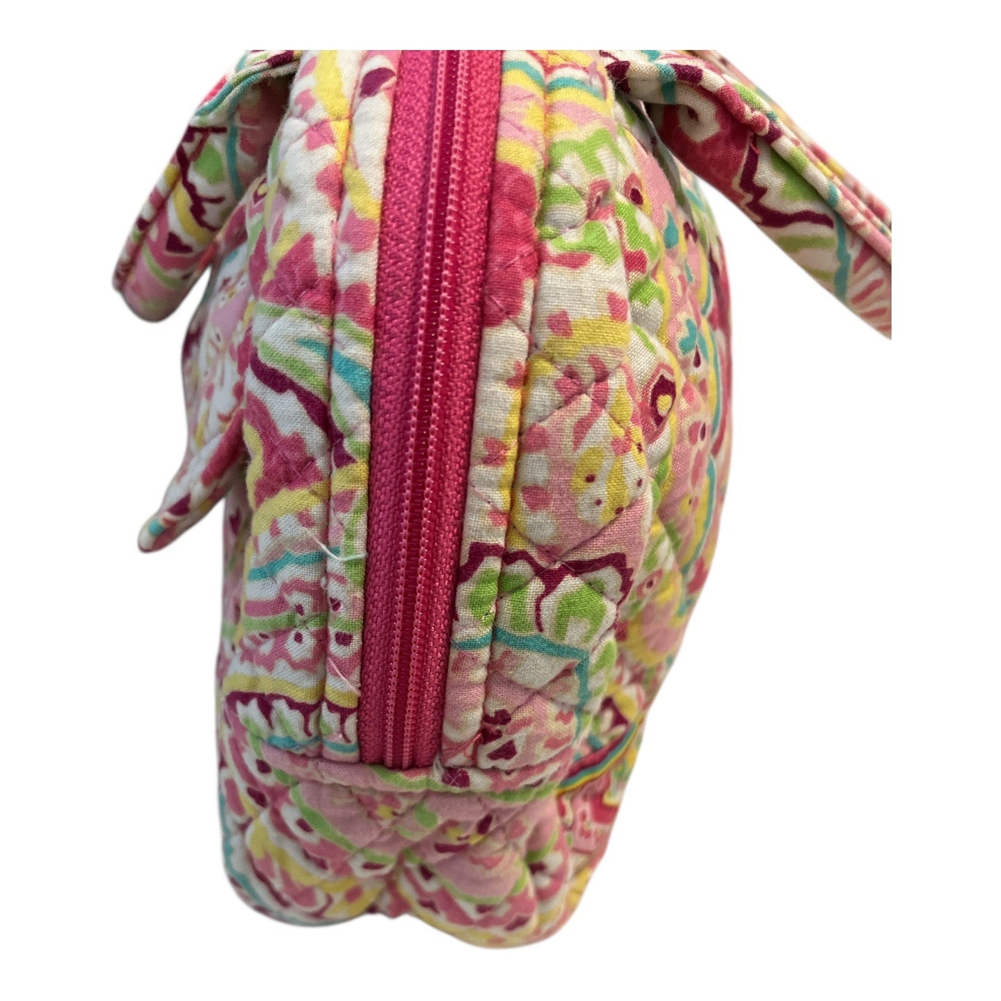 Vera Bradley Quilted Handbag – Julia Retired Pattern – Pink Paisley – 2000s Vintage