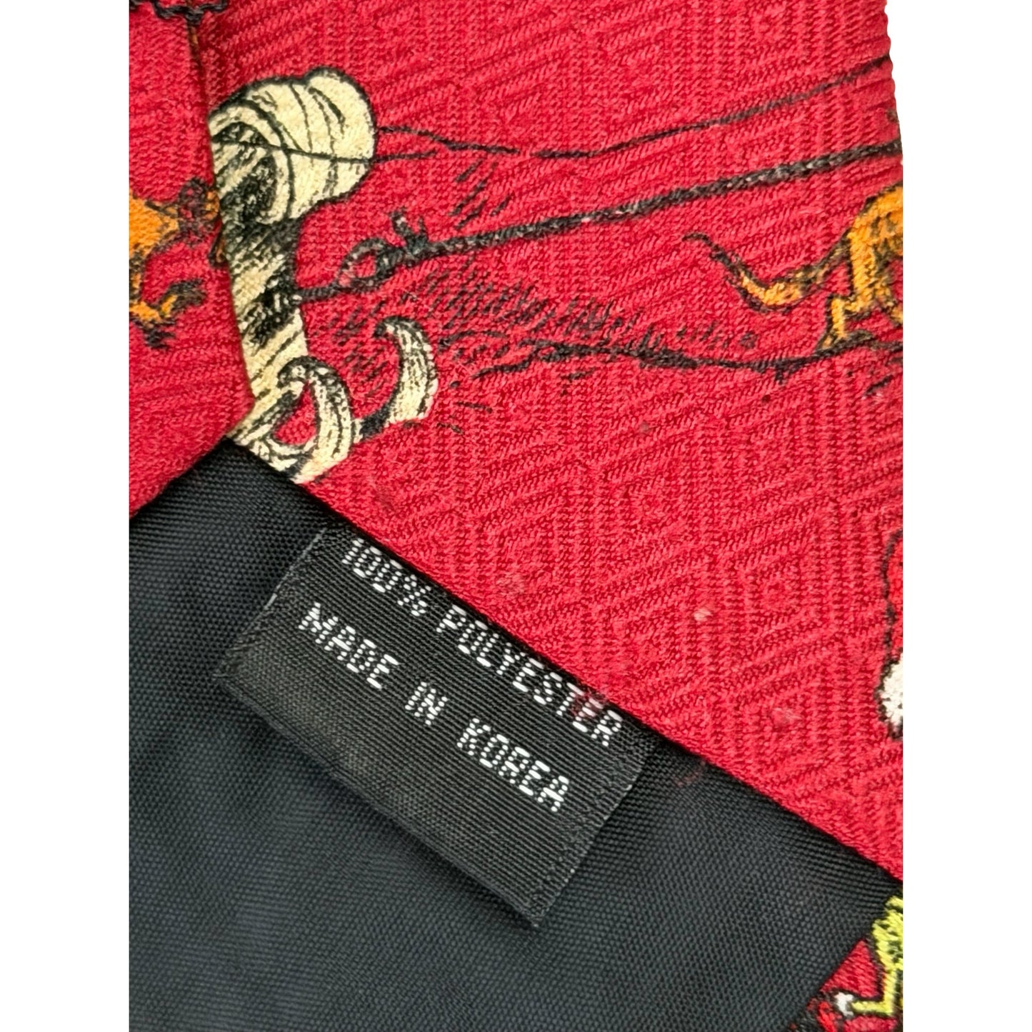 Dr. Seuss The Grinch Christmas Necktie Red Sleigh Max Holiday Tie 100% Polyester