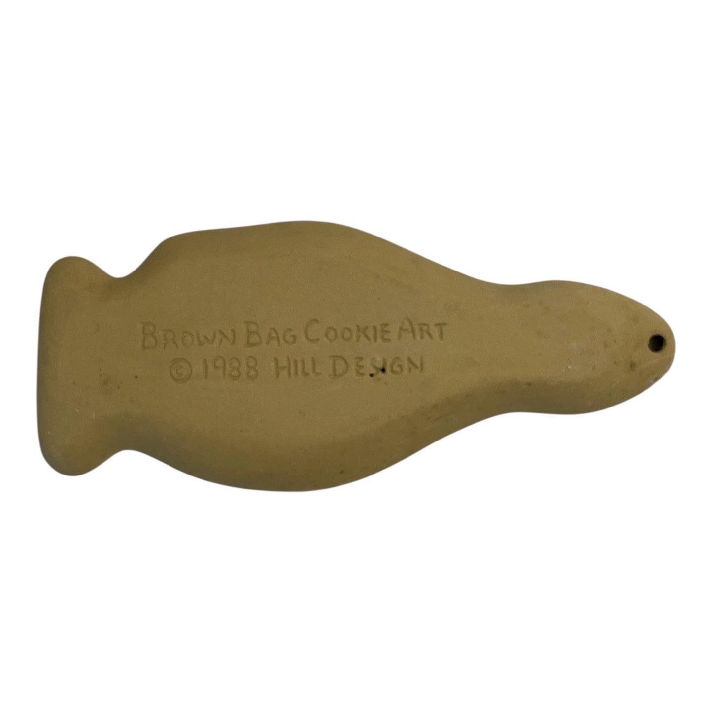 Vintage Brown Bag Cookie Art Bunny Rabbit Cookie Mold 1988 Hill Design Easter Stoneware