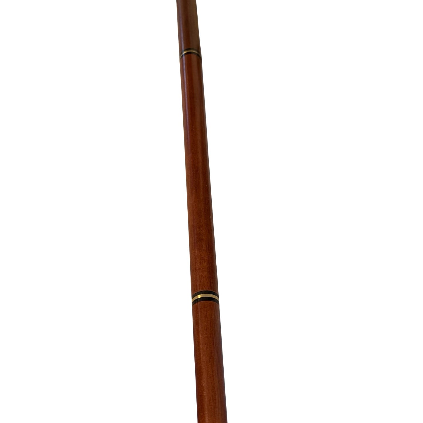 Vintage Hollow Wooden Walking Cane Brass Ball Handle Unscrewing Top 36" Incomplete