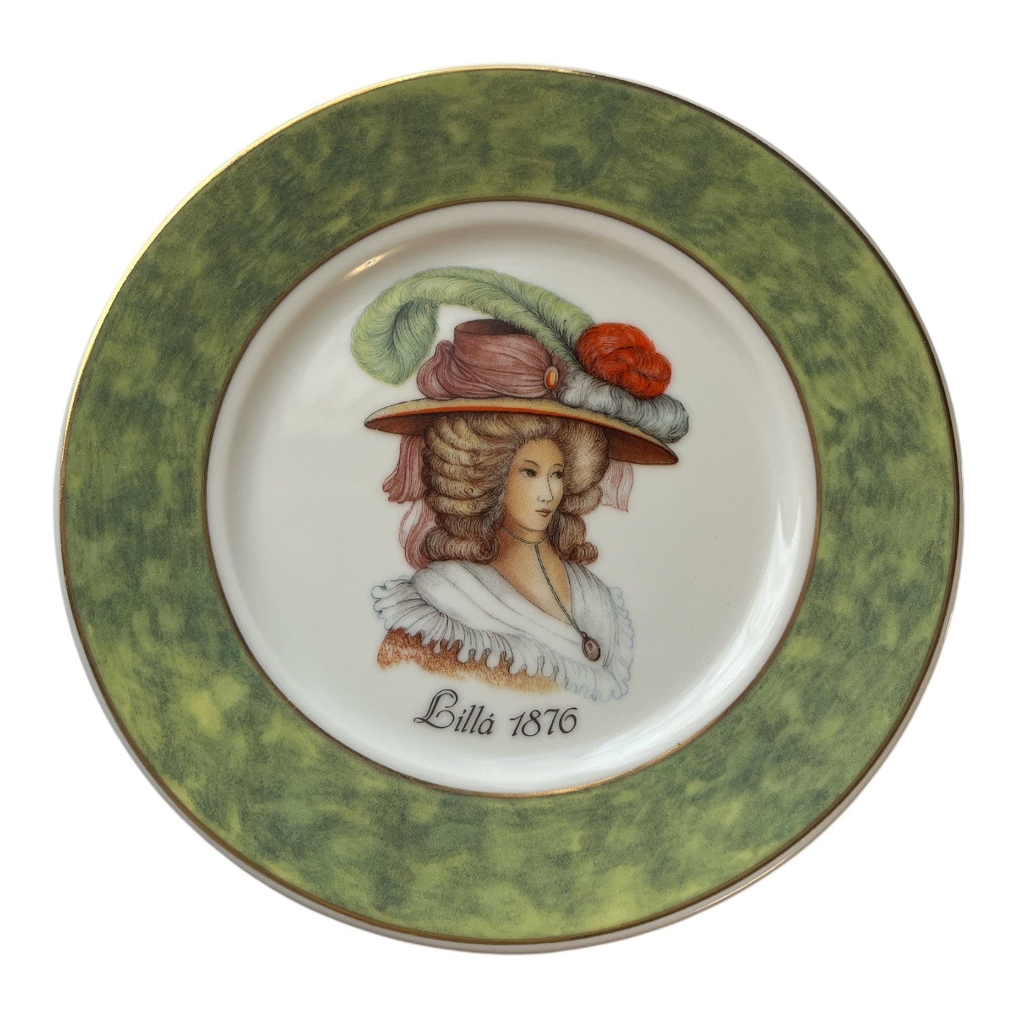Limoges St Martin Paris Collector Plate – Victorian Woman Hat Design (1876)