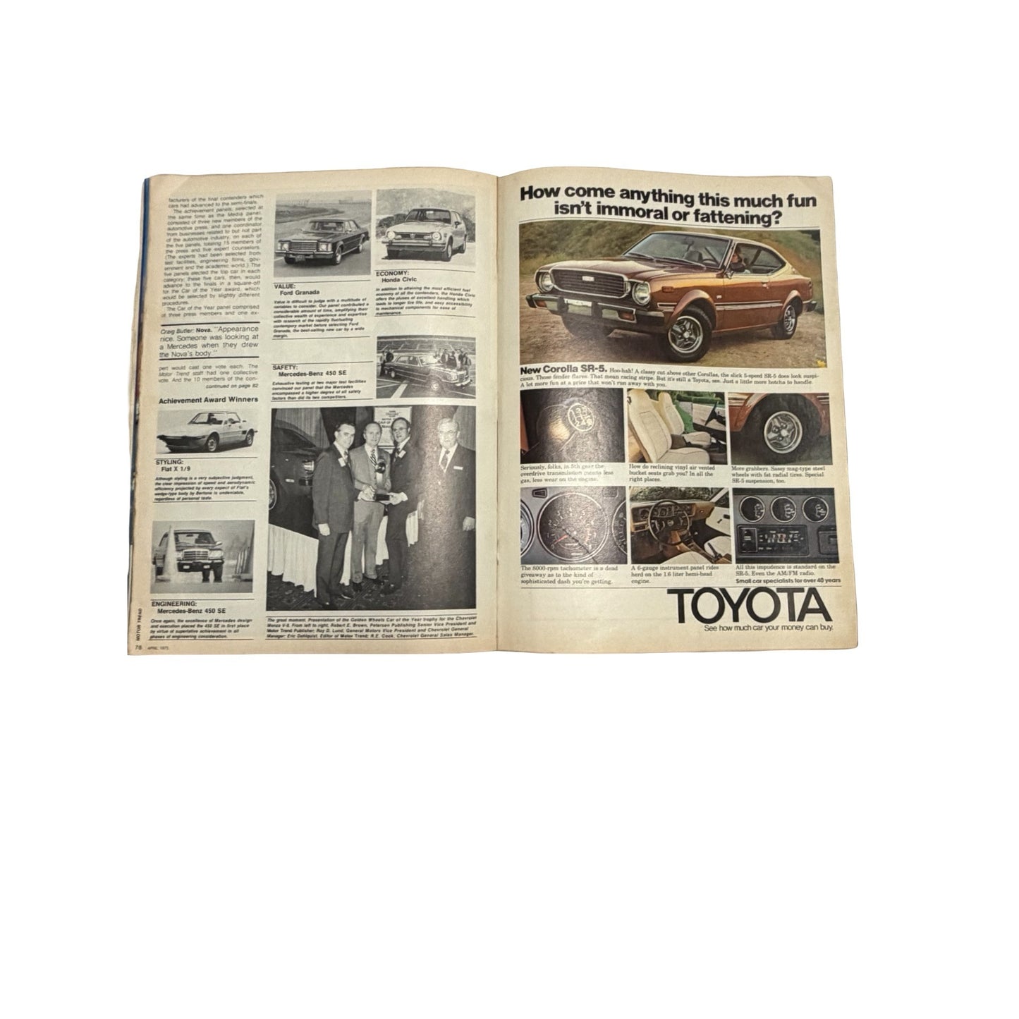 Vintage Motor Trend Magazine Lot 1968 1969 1974 Muscle Cars Ads Toyota Honda Porsche Road Runner