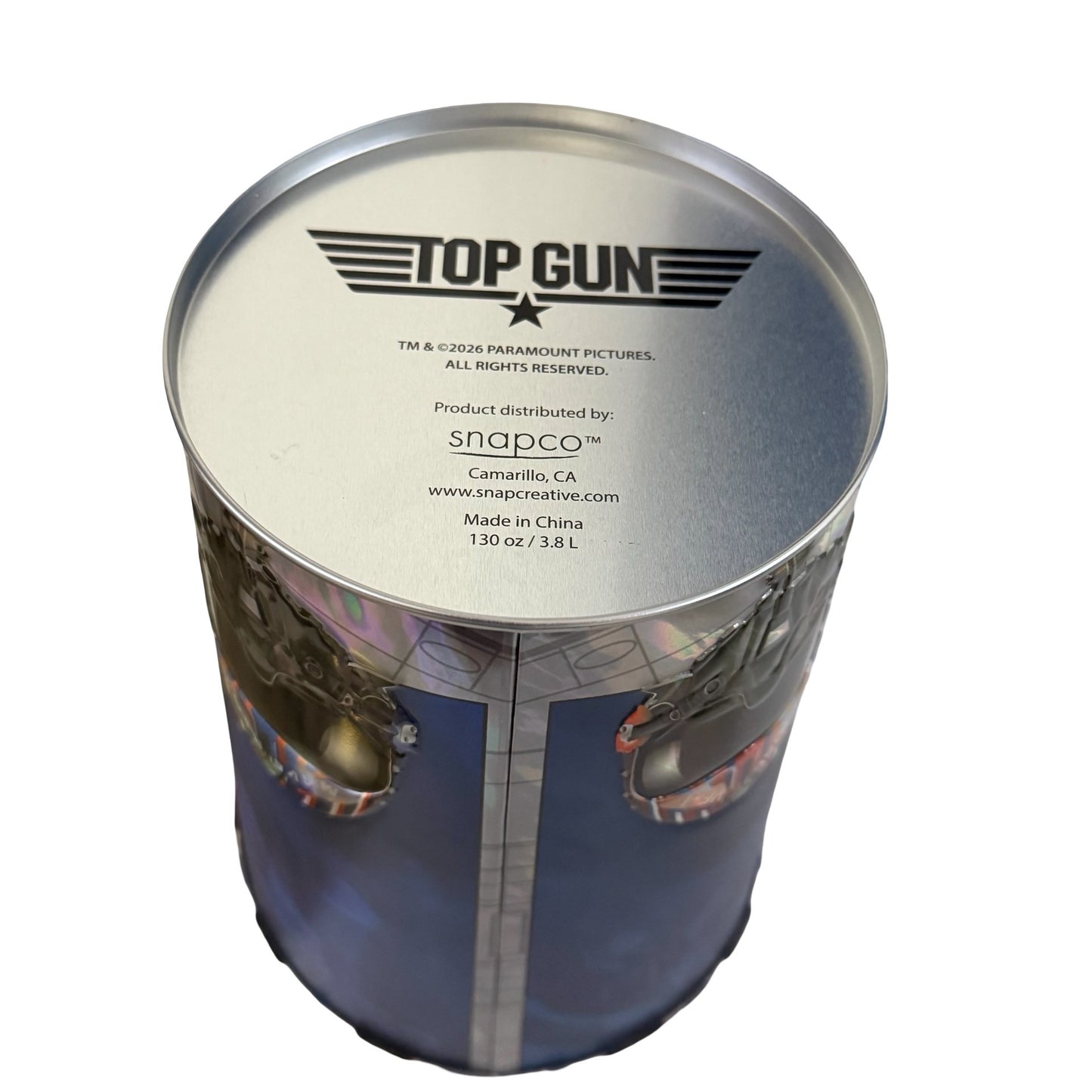 Top Gun Maverick Metal Popcorn Bucket 130 oz Movie Theater Promo Tin Snapco