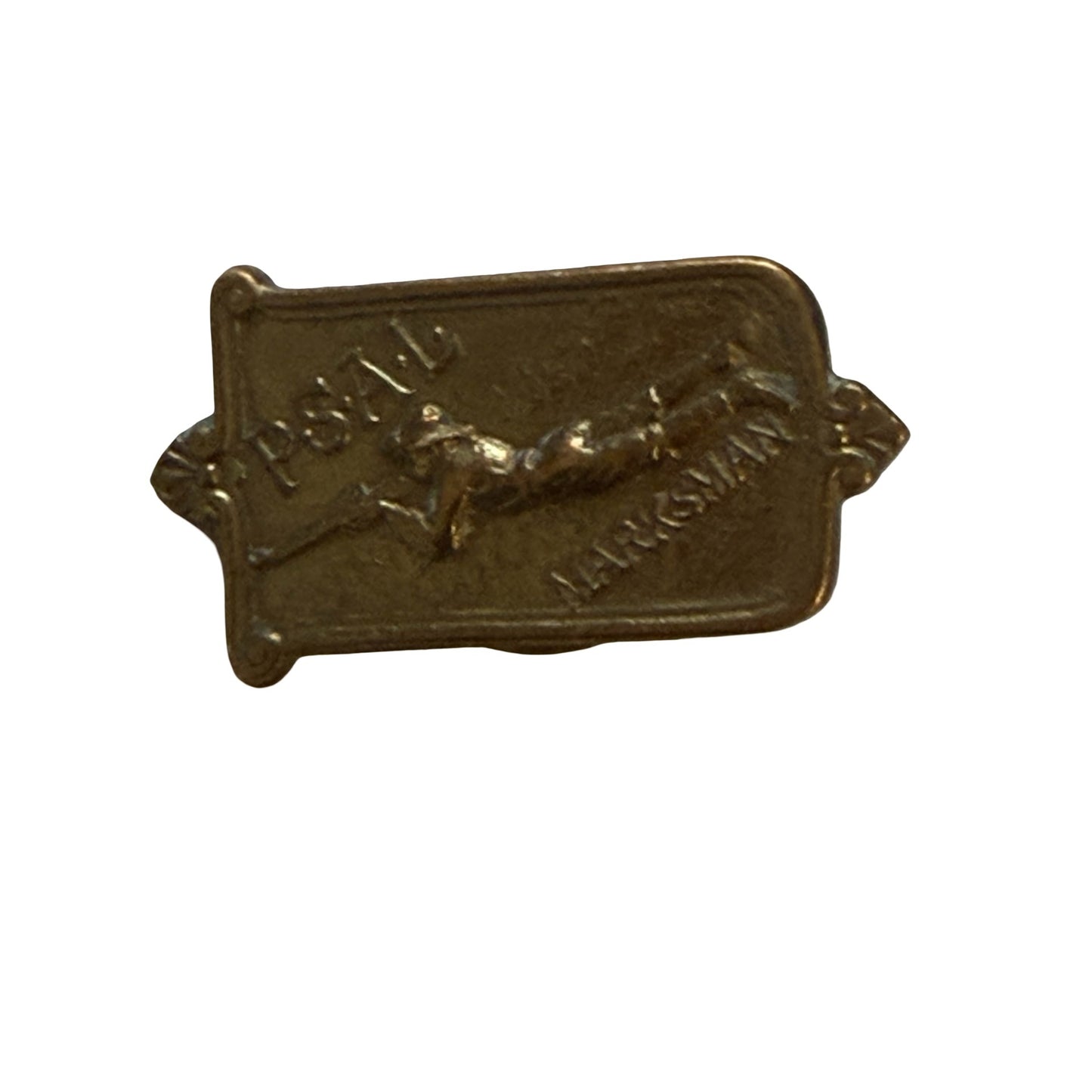 Vintage PSAL Marksman Winged Victory Brass Lapel Pins Lot of 2 Wallace Co