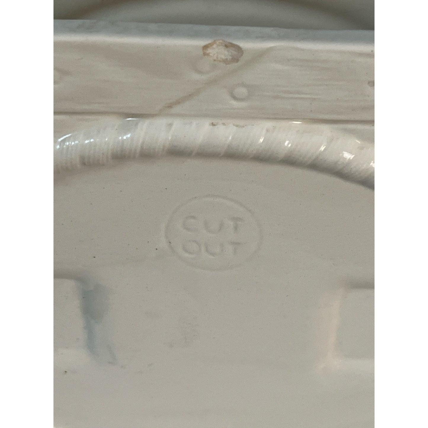Vintage Cut Out Ceramic Tea Basket Planter Cottage Tea Party Motif 1960s