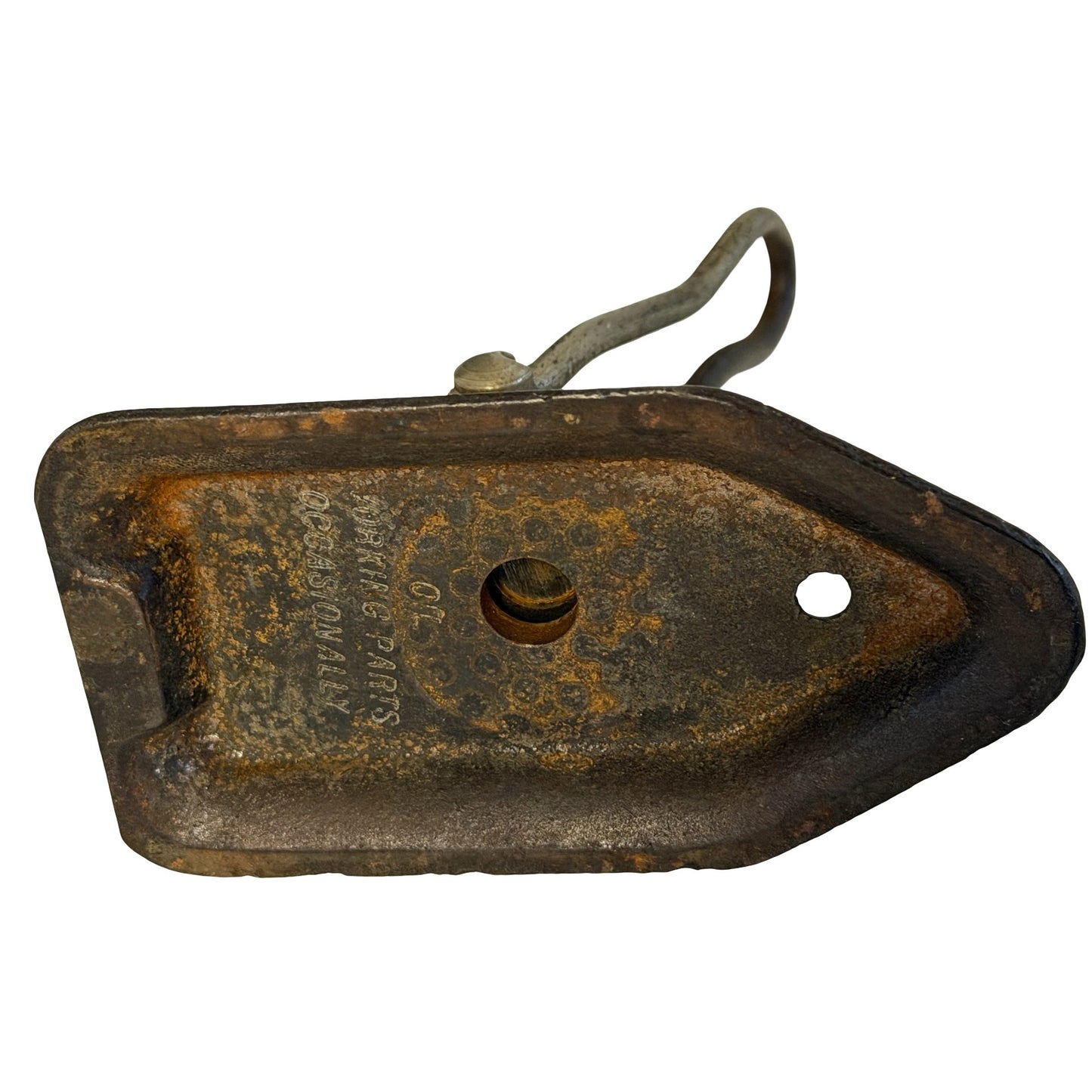Antique Cast Iron No 59 One Hole Paper Punch Desk Mount Office Tool Working