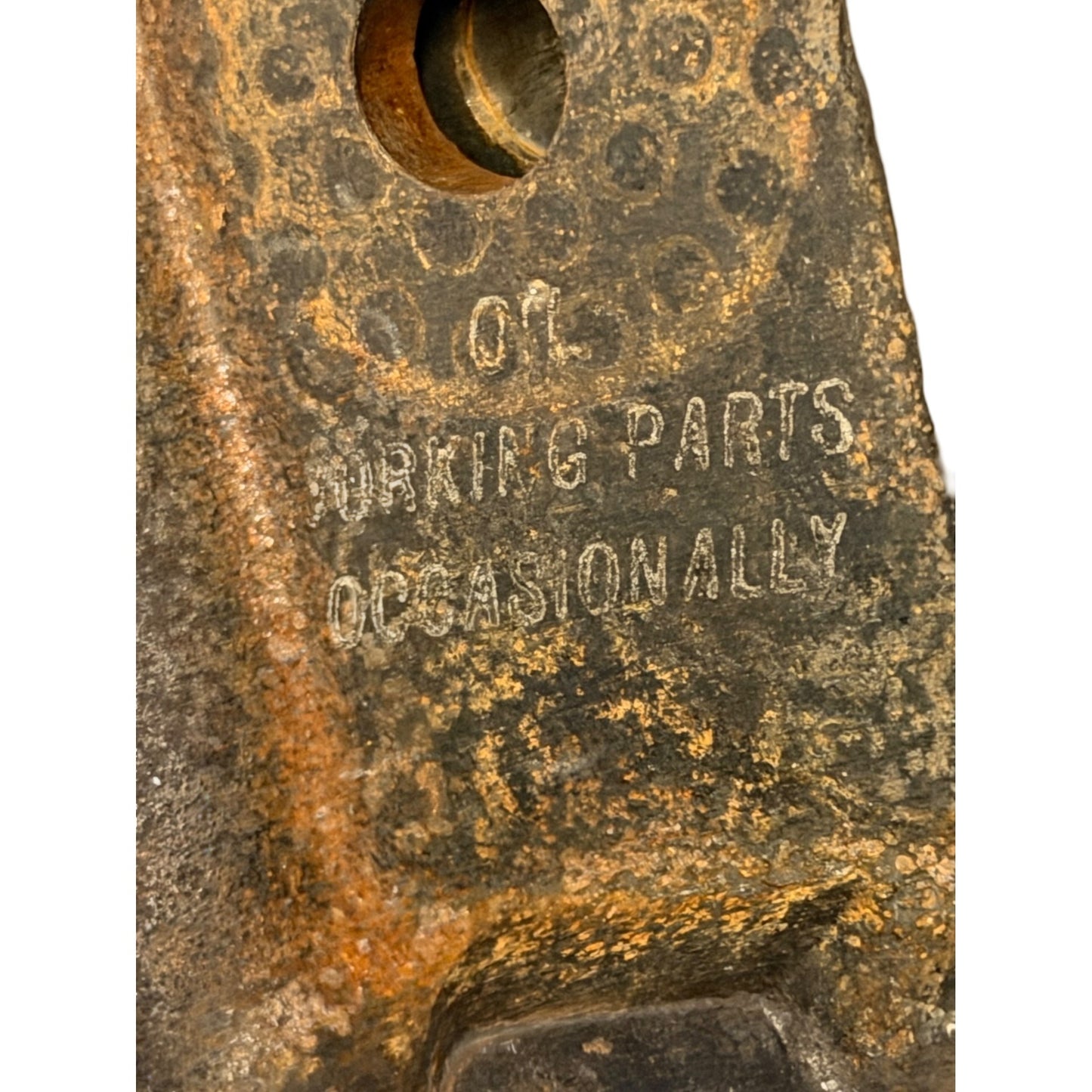 Antique Cast Iron No 59 One Hole Paper Punch Desk Mount Office Tool Working