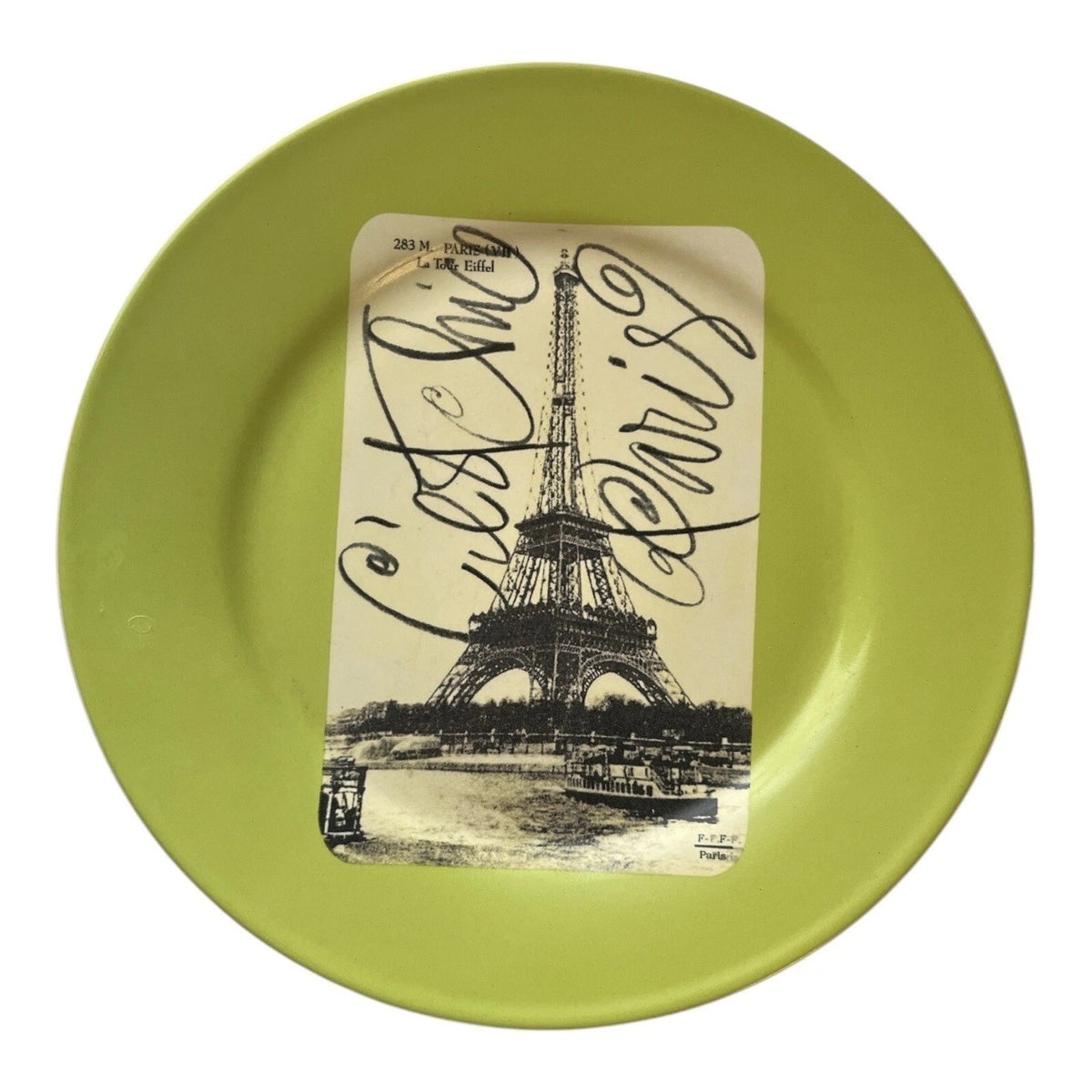 Rosanna Studio Paris A La Mode Eiffel Tower Dessert Plates Set of 3 8 Inch