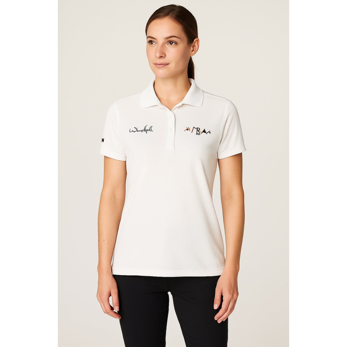 Helly Hansen Women’s Polo Shirt Small White TR 2015 Regatta Windfall Embroidered Sailing Top