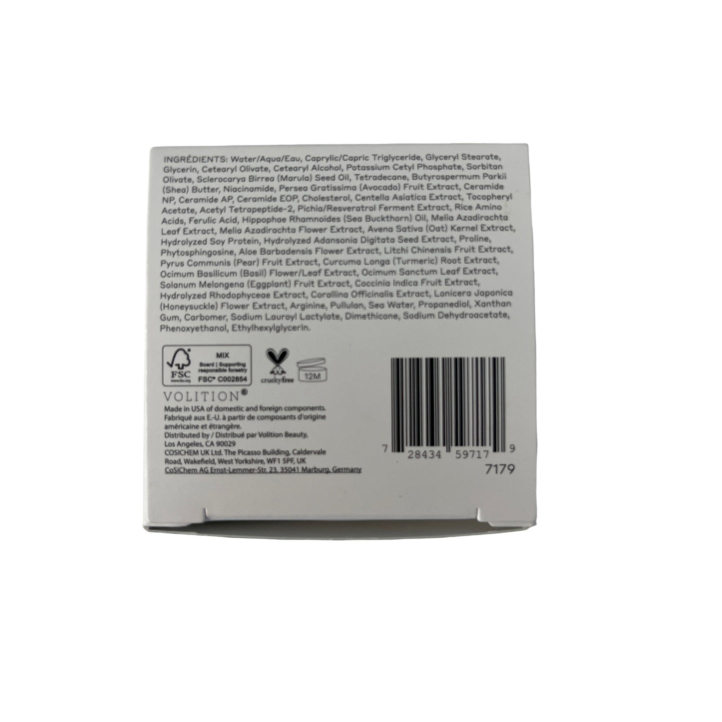 Volition Dewy Avocado Replenishing Moisturizer 1.7 oz Ceramides Collagen Vegan