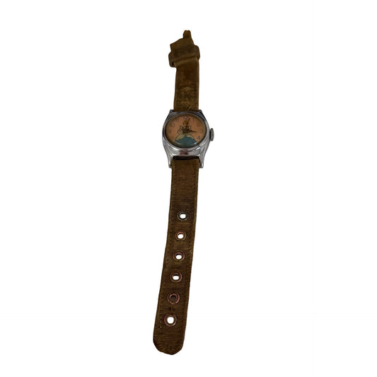Vintage US Time Cinderella Children's Wind Up Wristwatch Original Band Untested Parts Repair