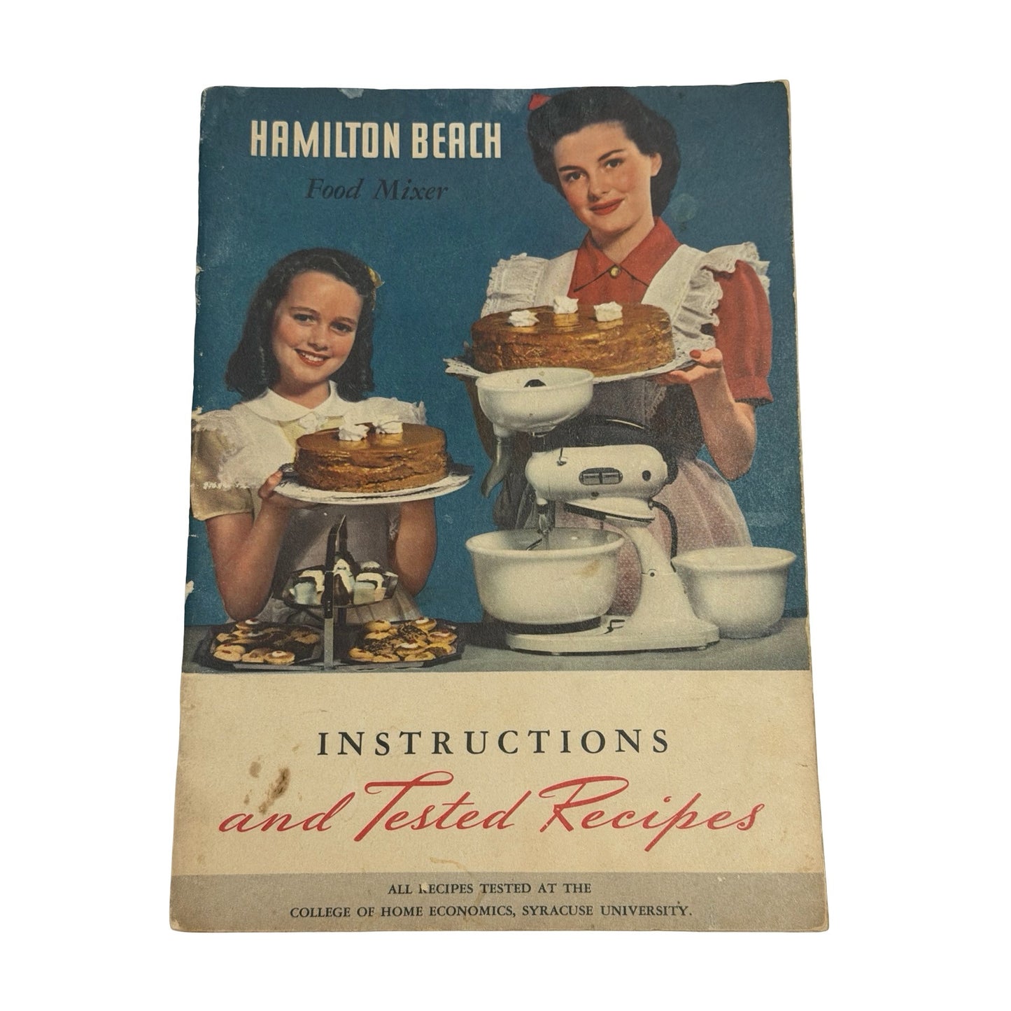 Vintage Hamilton Beach Food Mixer Instructions and Tested Recipes Booklet
