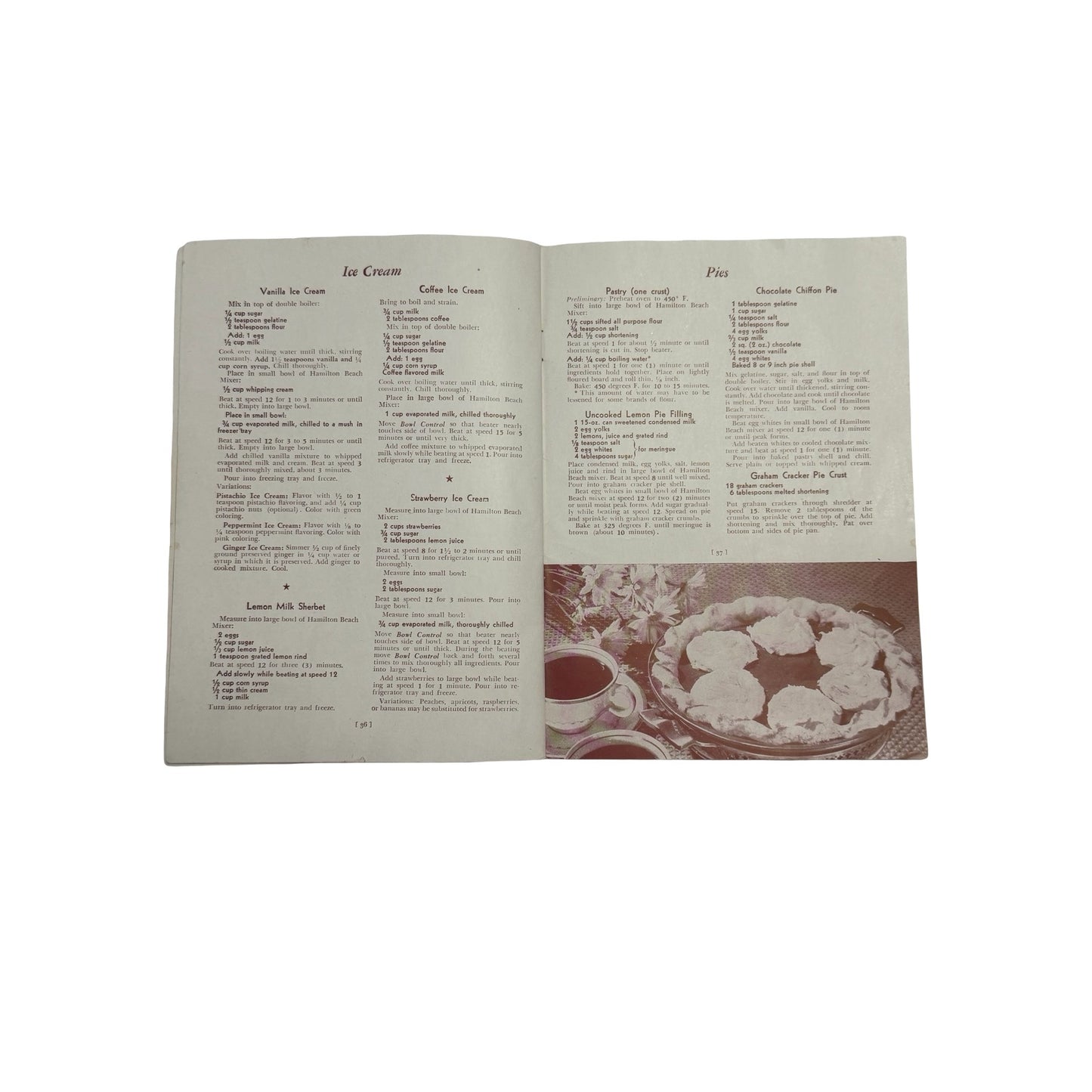 Vintage Hamilton Beach Food Mixer Instructions and Tested Recipes Booklet