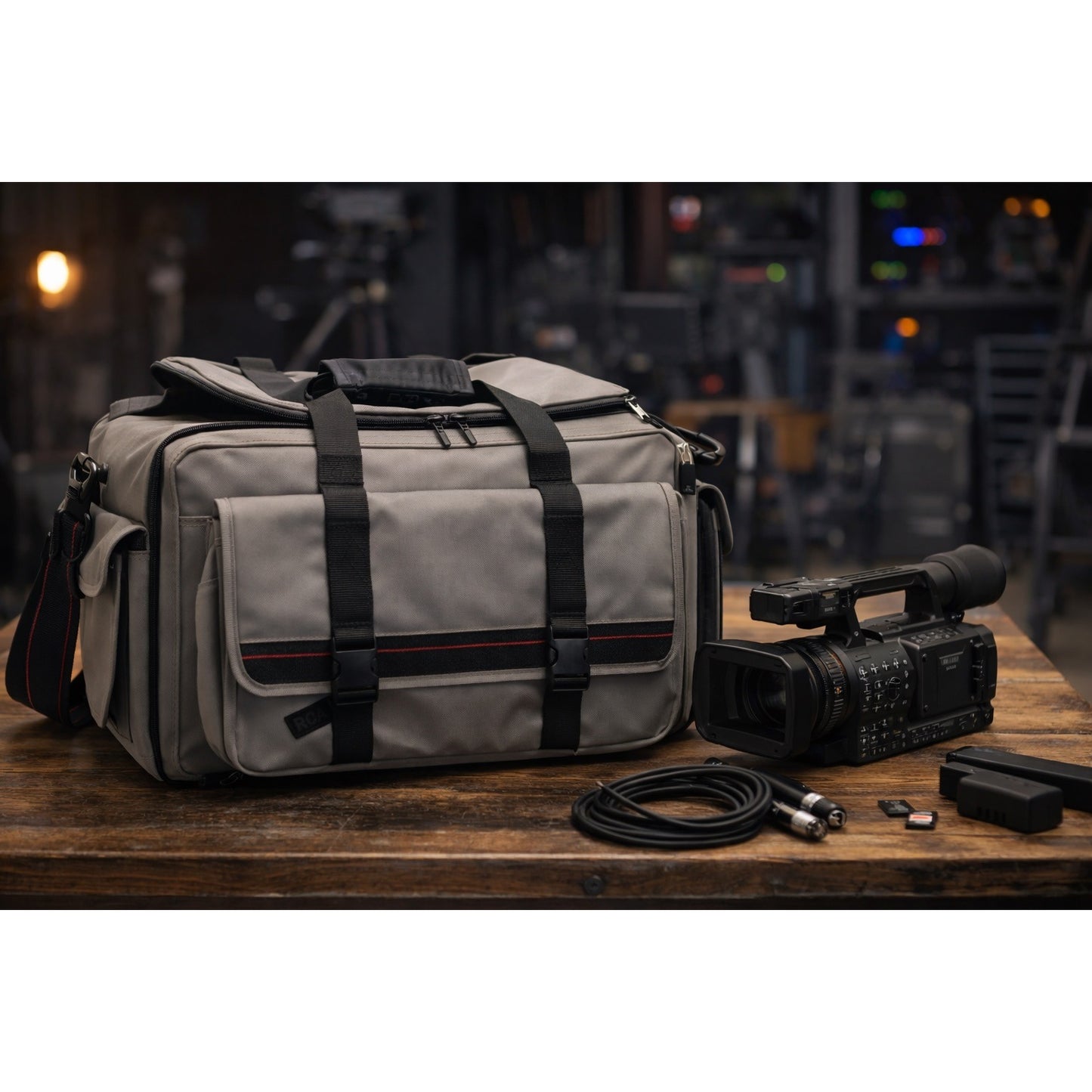 RCA Video Camera Equipment Bag Large Gray Padded Camcorder Gear Case