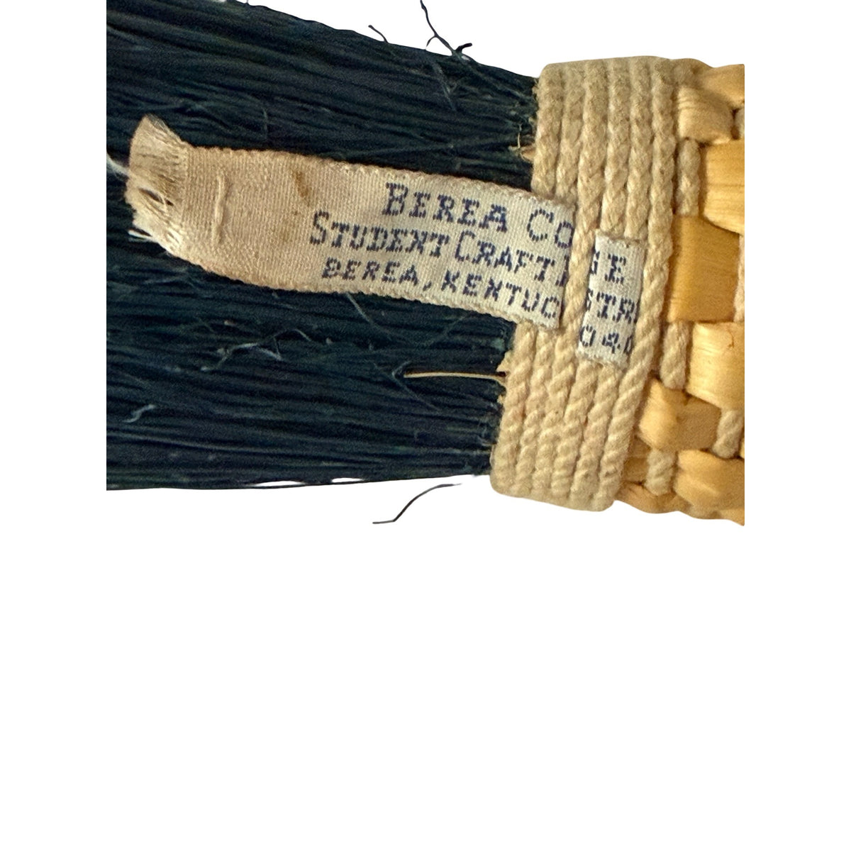 Vintage Berea College Student Craft Whisk Broom Kentucky Appalachian Folk Art 8 Inch