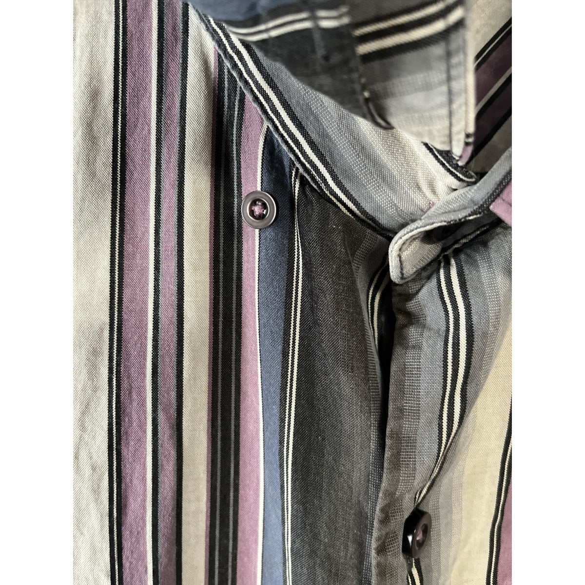 Tommy Bahama XXL Silk Tencel Striped Long Sleeve Button Down Shirt