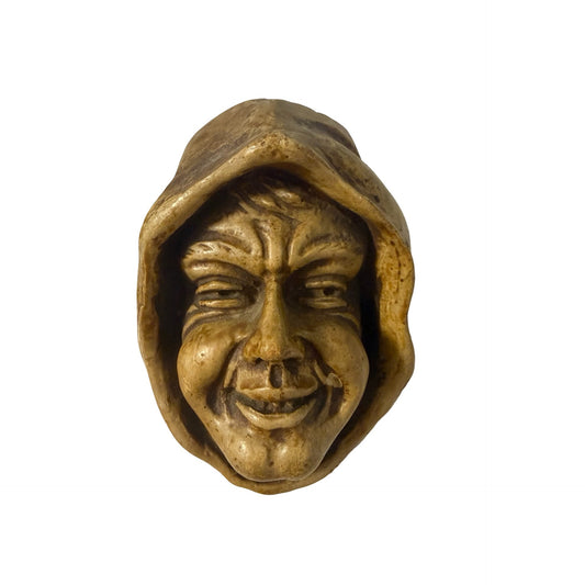 Vintage Hooded Monk Character Wall Hanging Tealight Holder Folk Art Decor