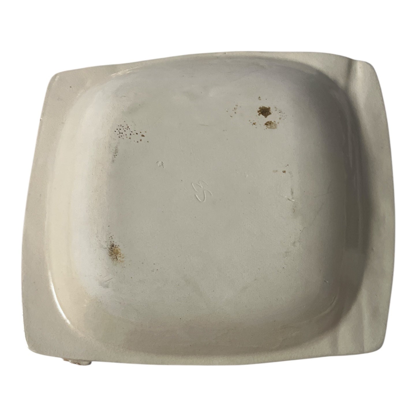 Coastal Ceramic Turtle Shell Dish with Seashell Corners Nautical Decor