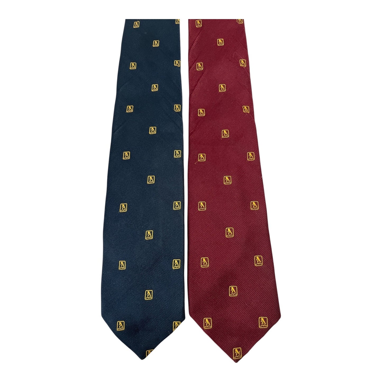 Vintage Yellow Pages Logo Ties – Navy & Burgundy – New England Neckwear