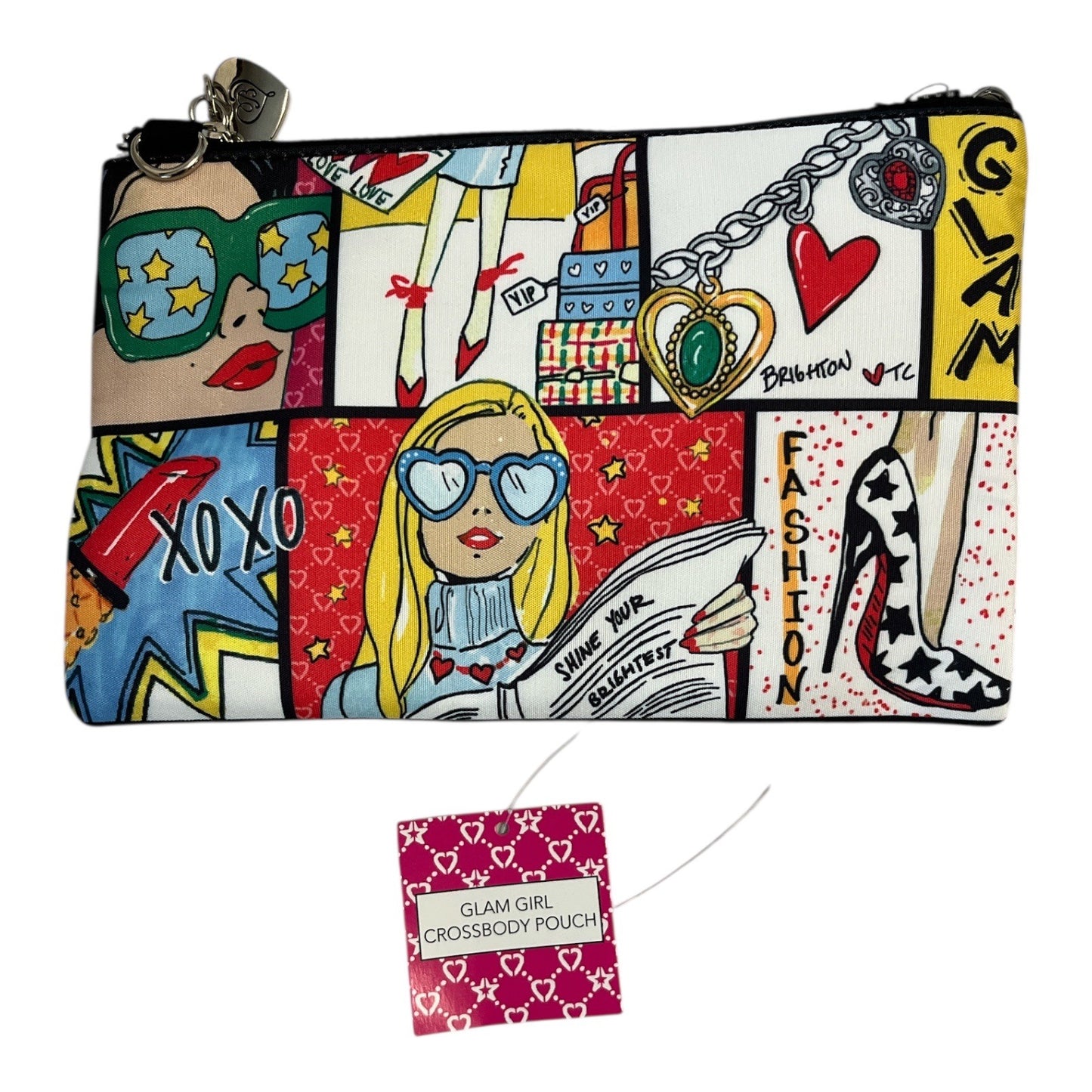 Brighton Glam Girl Crossbody Pouch Tom Clancy Pop Art Fashionista NWT MSRP $100