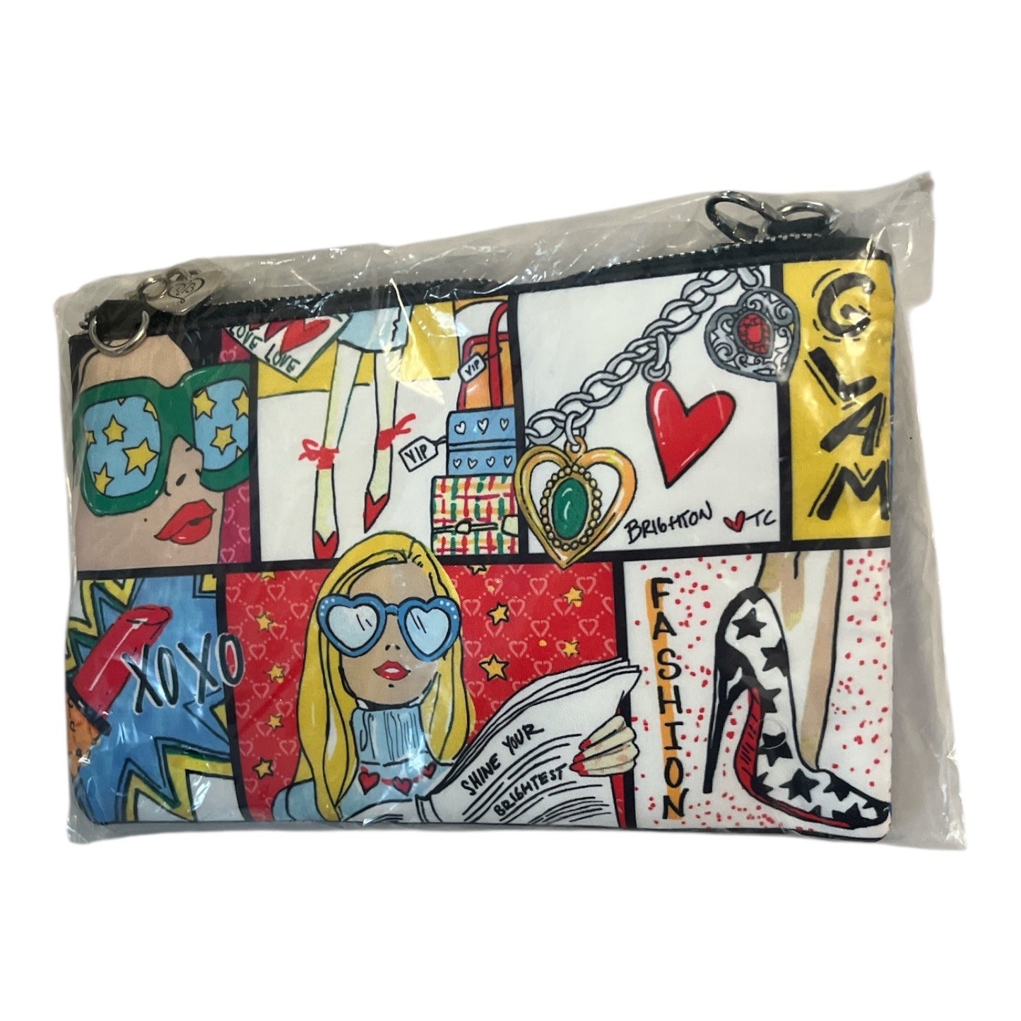 Brighton Glam Girl Crossbody Pouch Tom Clancy Pop Art Fashionista NWT MSRP $100