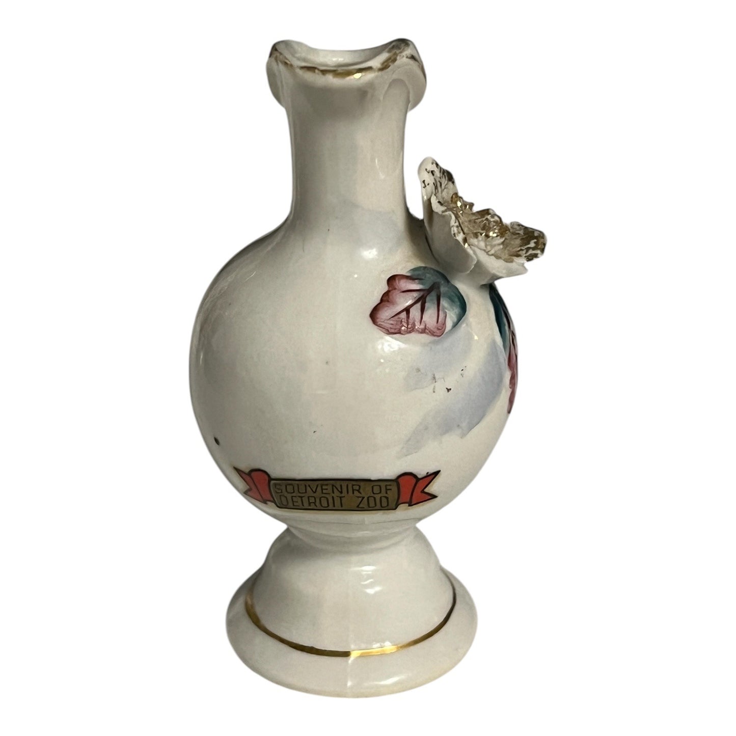 Vintage Detroit Zoo Souvenir Mini Pitcher Vase Made in Japan