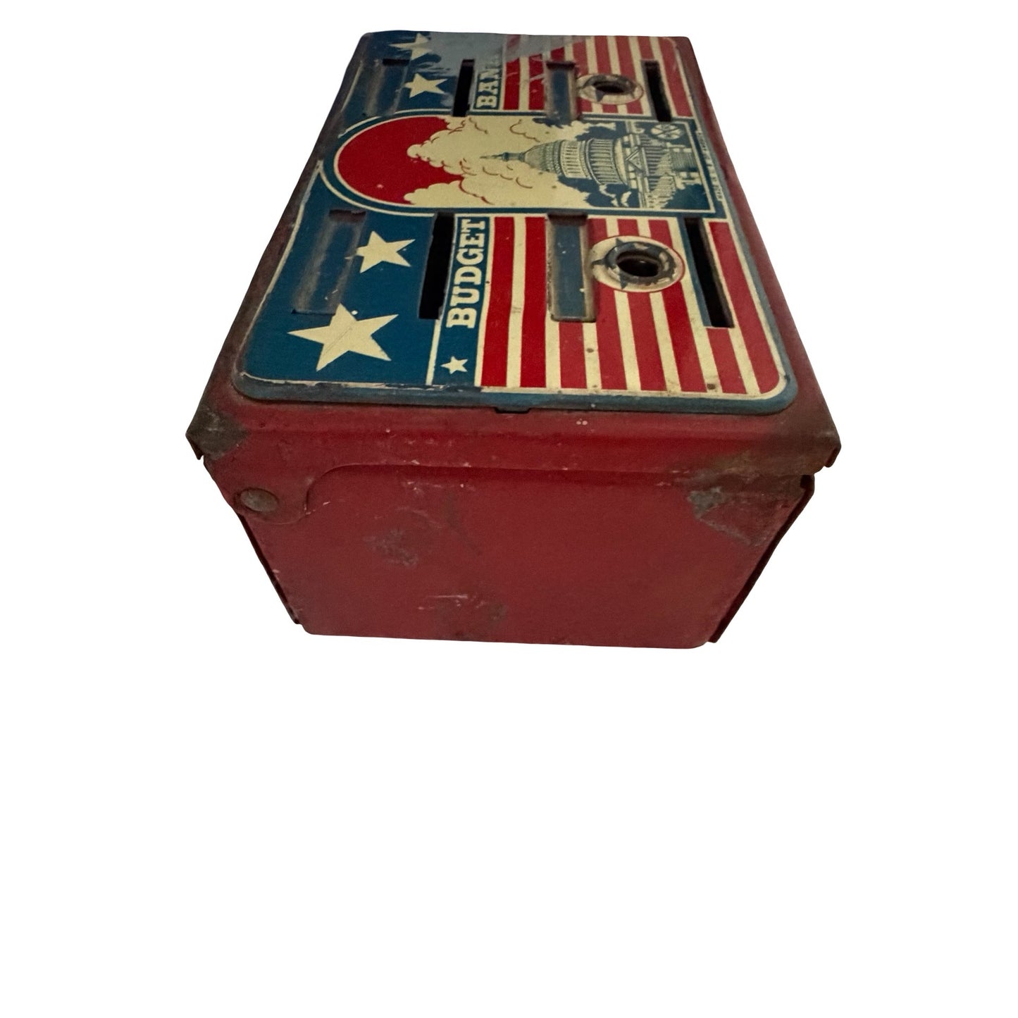 Vintage Marx MAR Tin Budget Bank Patriotic Capitol Coin Bank 1940s