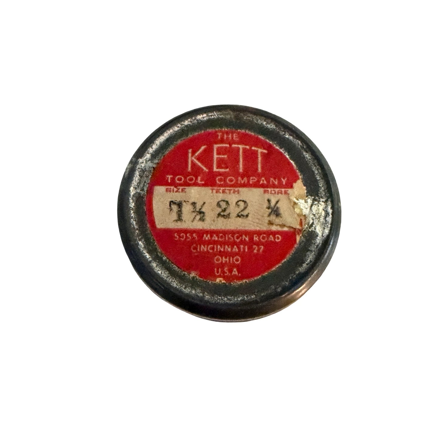 Vintage Kett Tool Company Slitting Saw Set 1-1/4" x 22 Tooth x 1/4" Cincinnati Ohio