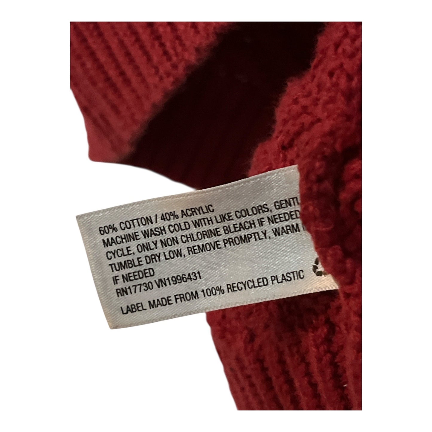 Universal Thread Red Textured Knit Sweater Women’s XL Crewneck Long Sleeve