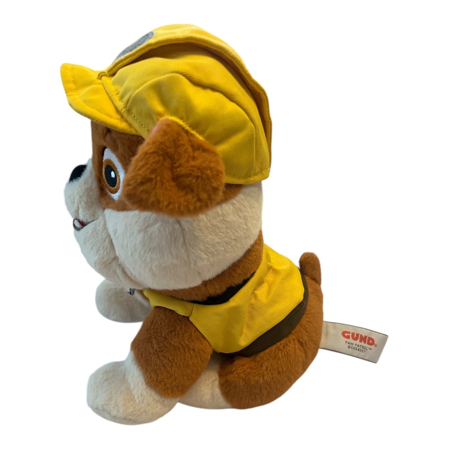 GUND PAW Patrol Rubble Plush 9" Yellow Construction Uniform Stuffed Bulldog