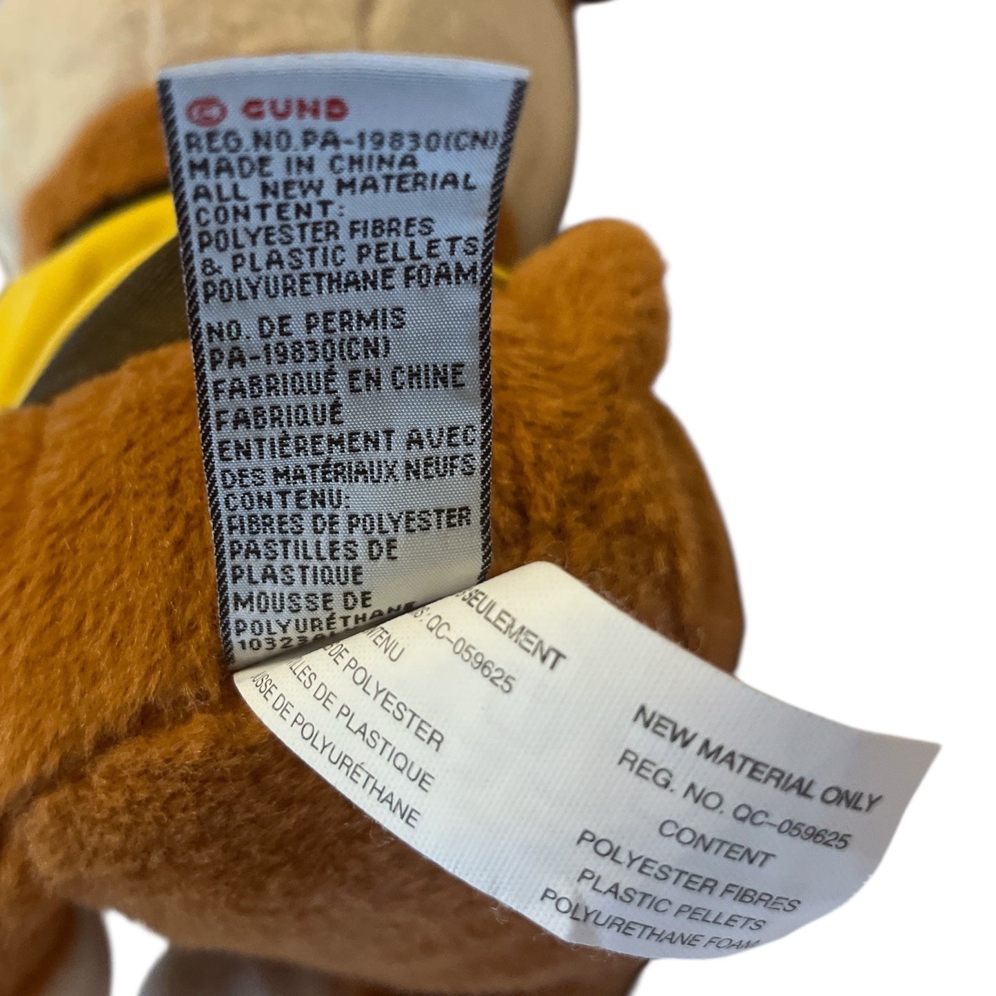 GUND PAW Patrol Rubble Plush 9" Yellow Construction Uniform Stuffed Bulldog
