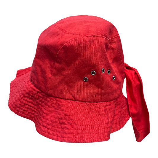 Betmar New York Red Bucket Hat with Grommets and Back Bow – Gently Used