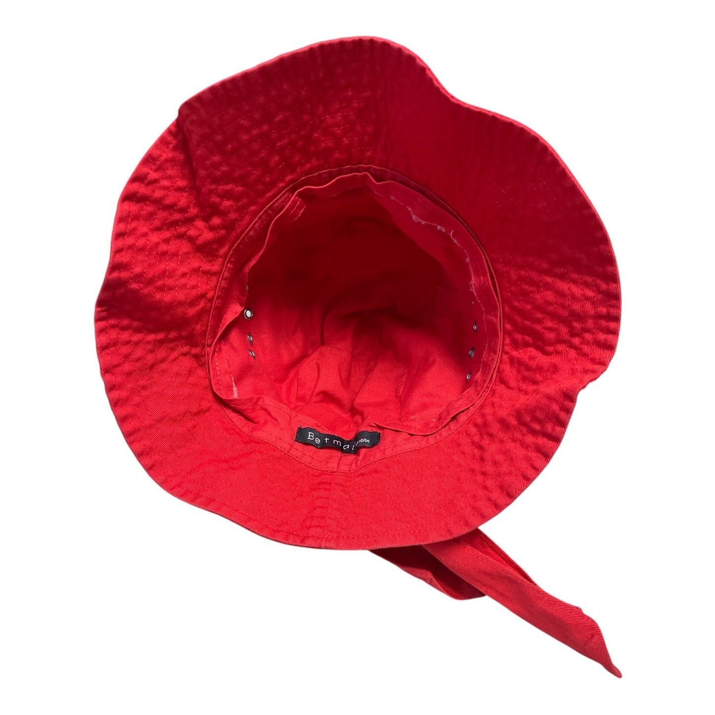 Betmar New York Red Bucket Hat with Grommets and Back Bow – Gently Used