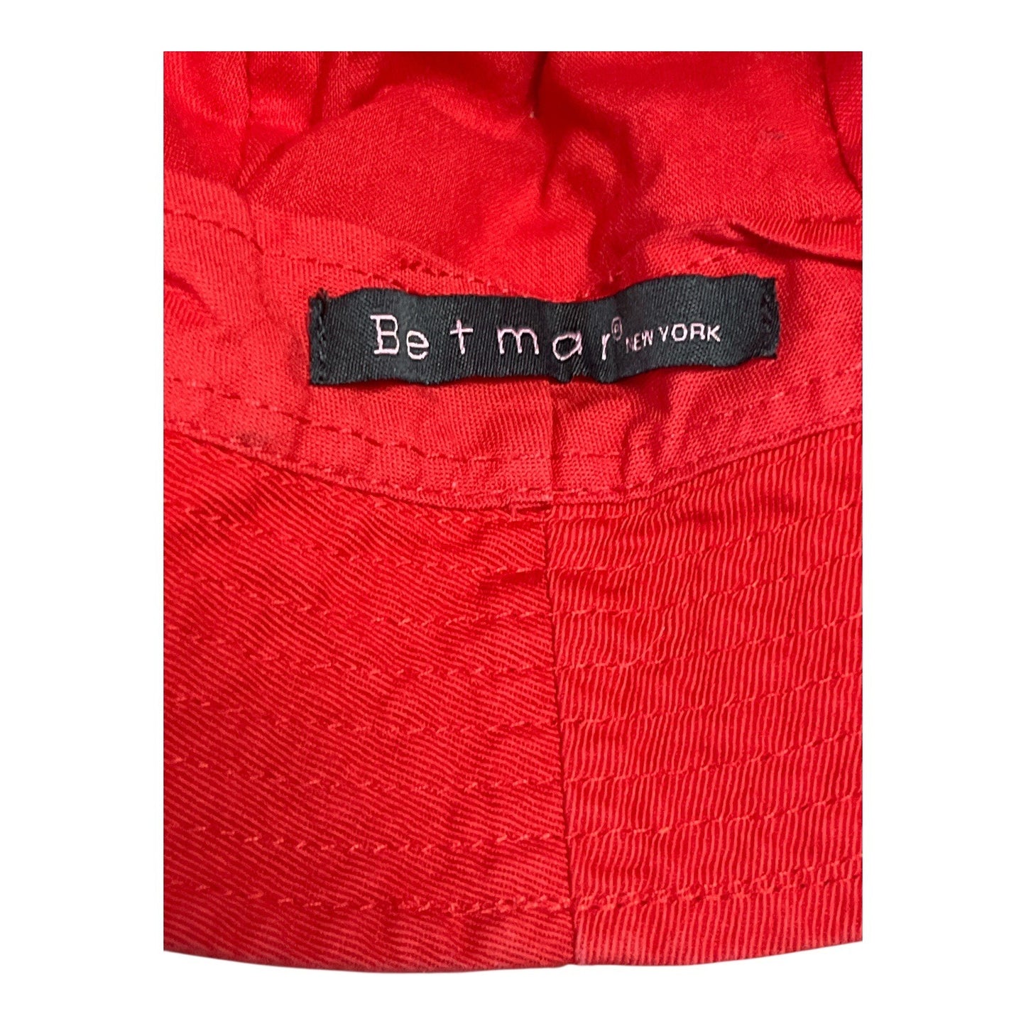 Betmar New York Red Bucket Hat with Grommets and Back Bow – Gently Used