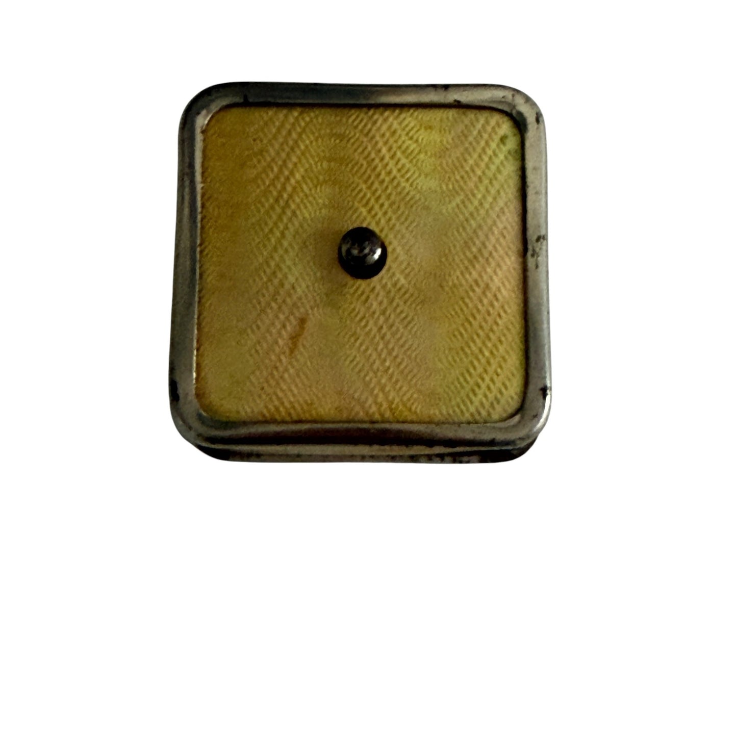 Vintage Retractable Tape Measure Celluloid Sewing Notions Tool Cream Square