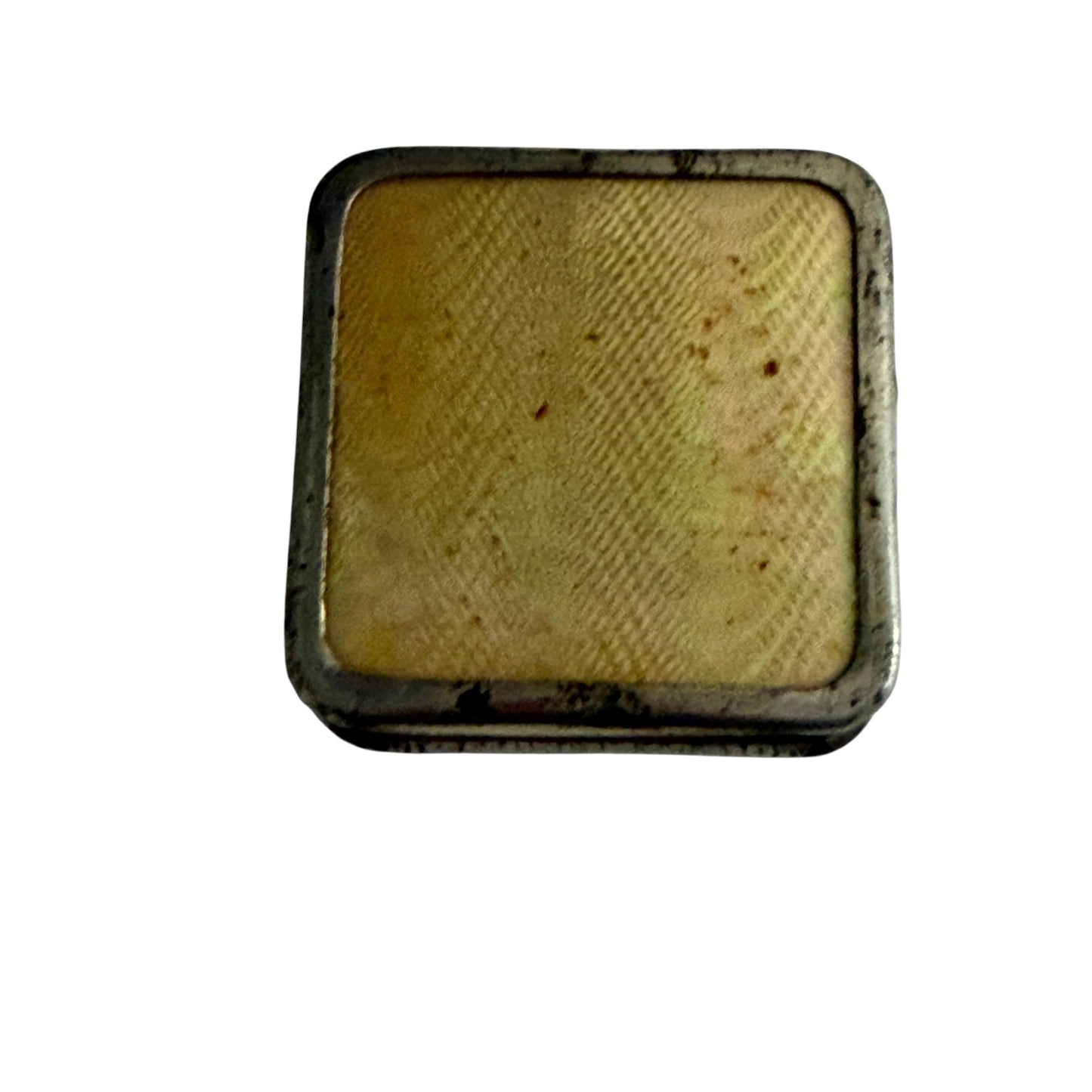 Vintage Retractable Tape Measure Celluloid Sewing Notions Tool Cream Square
