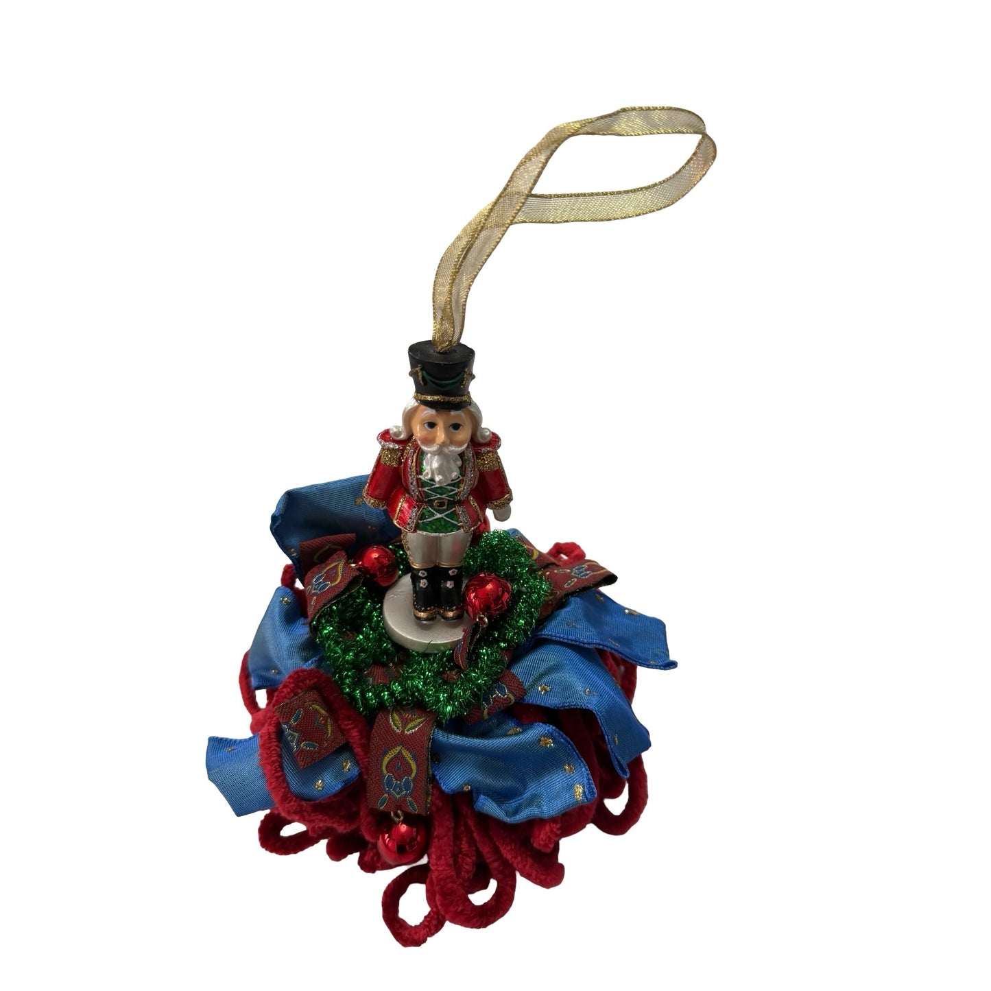 Nutcracker Tassel Christmas Ornament Red Blue Green Holiday Tree Decor