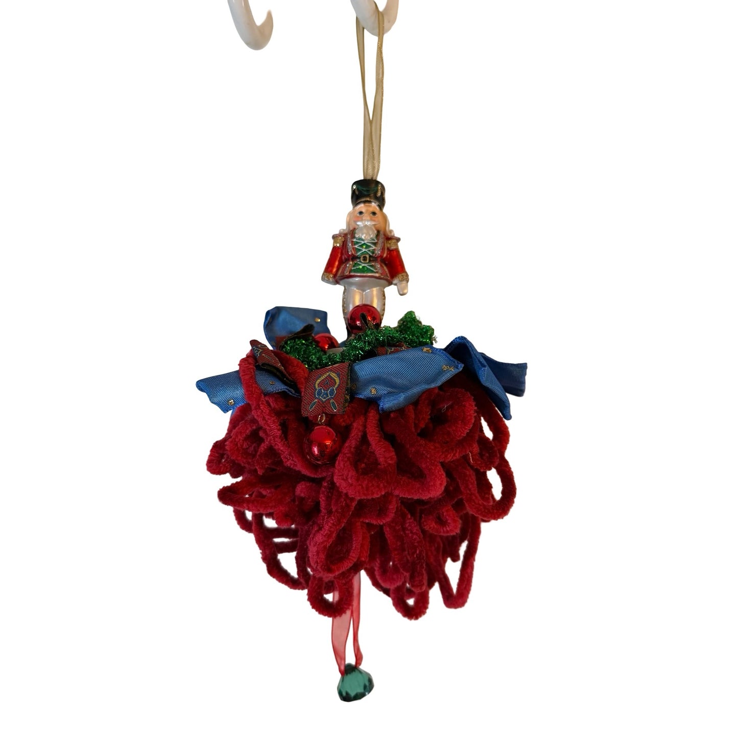 Nutcracker Tassel Christmas Ornament Red Blue Green Holiday Tree Decor