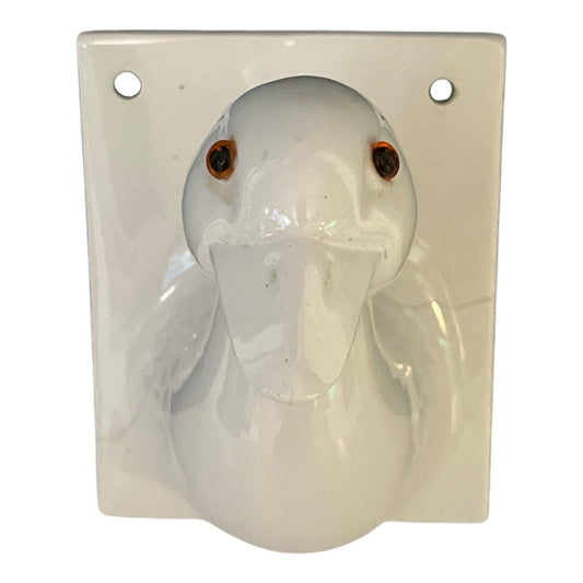 Vintage Japan Ceramic Bird Wall Hook – White Gloss – 4x3x4