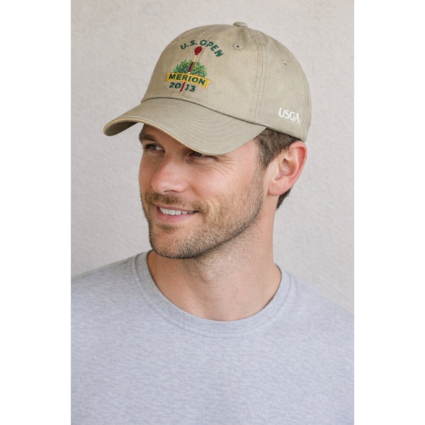 US Open 2013 Merion Golf Hat USGA Member Strapback Cap Khaki Adjustable