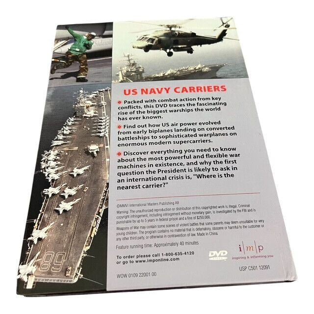 U.S. Navy Carriers – Weapons of War DVD & 24-Page Book Set – Military History Collection