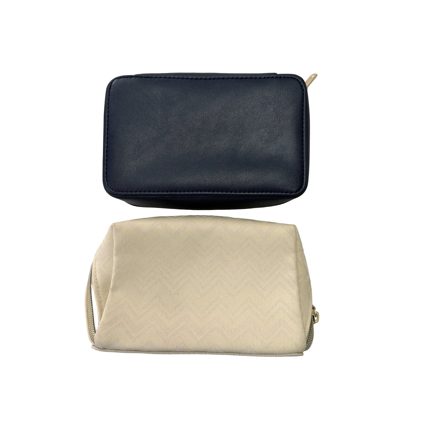 Missoni for Delta Airlines Amenity Travel Cases Set of 2 Navy Cream Chevron