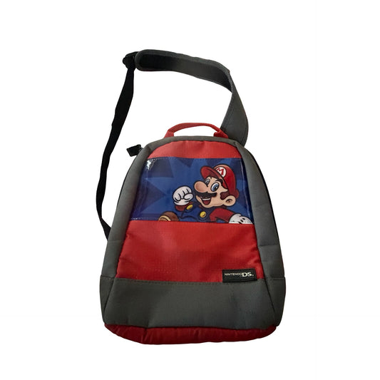 Nintendo DS Super Mario Travel Carry Case Shoulder Bag PowerA Red Gray Mario Organizer