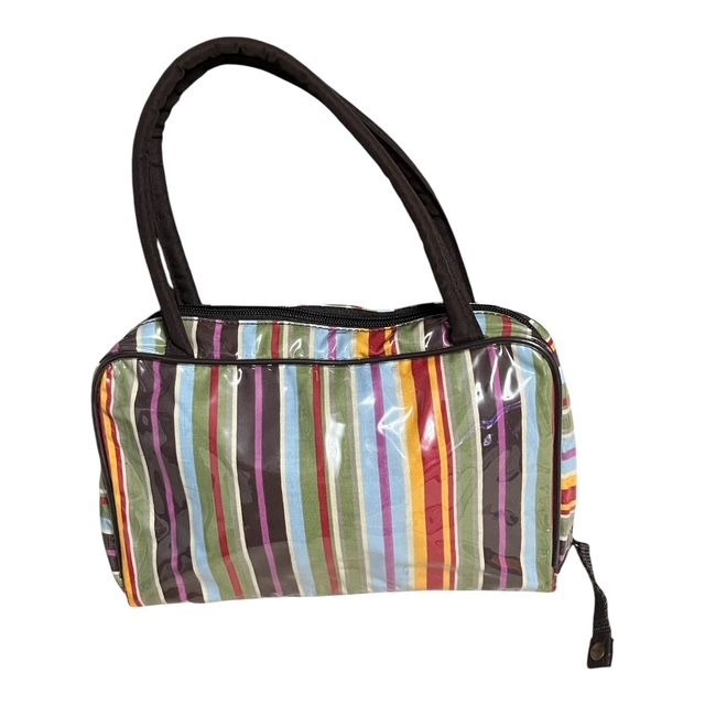 Disney Winnie the Pooh Striped Organizer Bag – PVC Coated Travel or Diaper Bag Accessory
