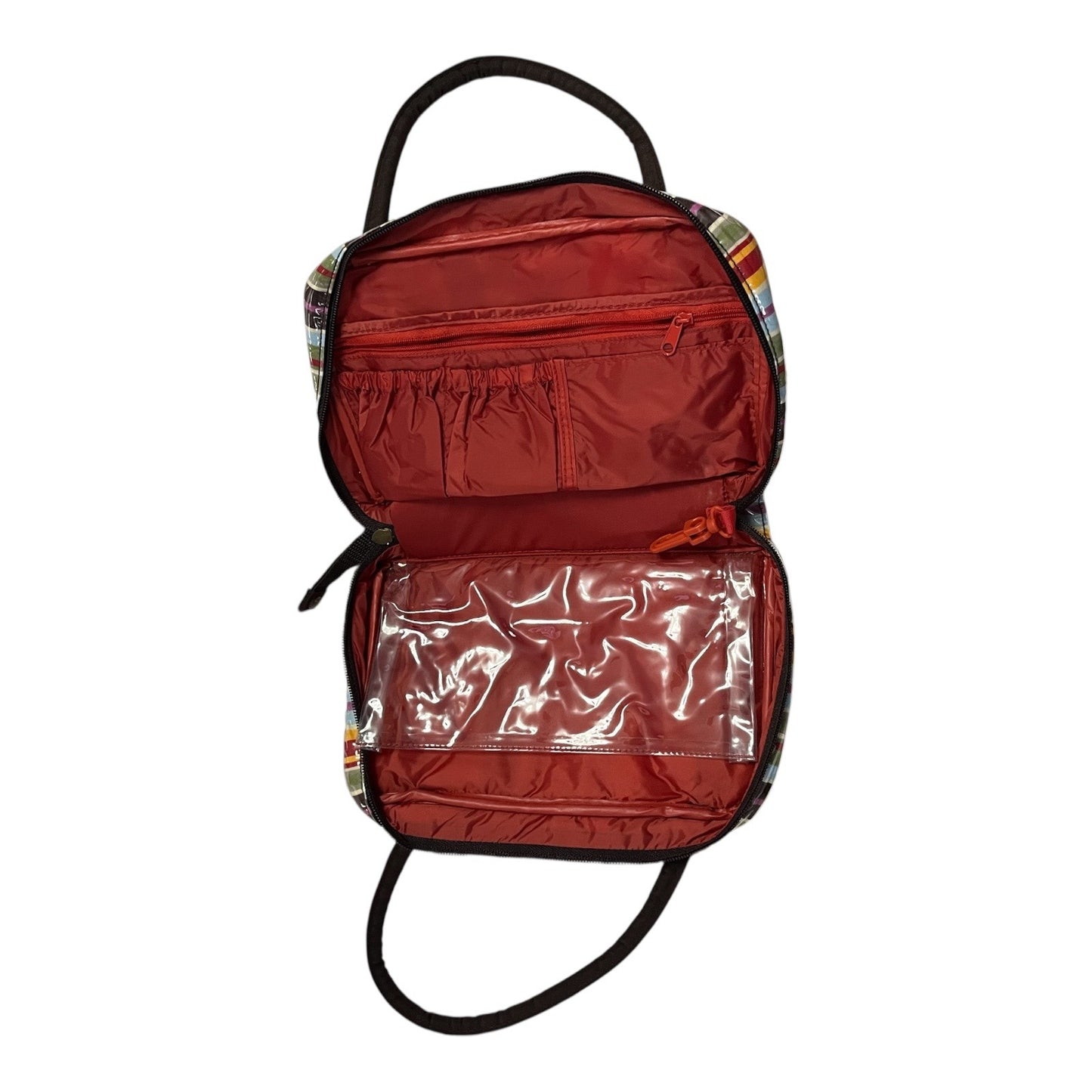 Disney Winnie the Pooh Striped Organizer Bag – PVC Coated Travel or Diaper Bag Accessory
