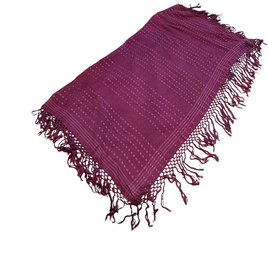Ben Goodman Vintage Purple Rayon Fringe Shawl Scarf Wrap 32x31 Made in India
