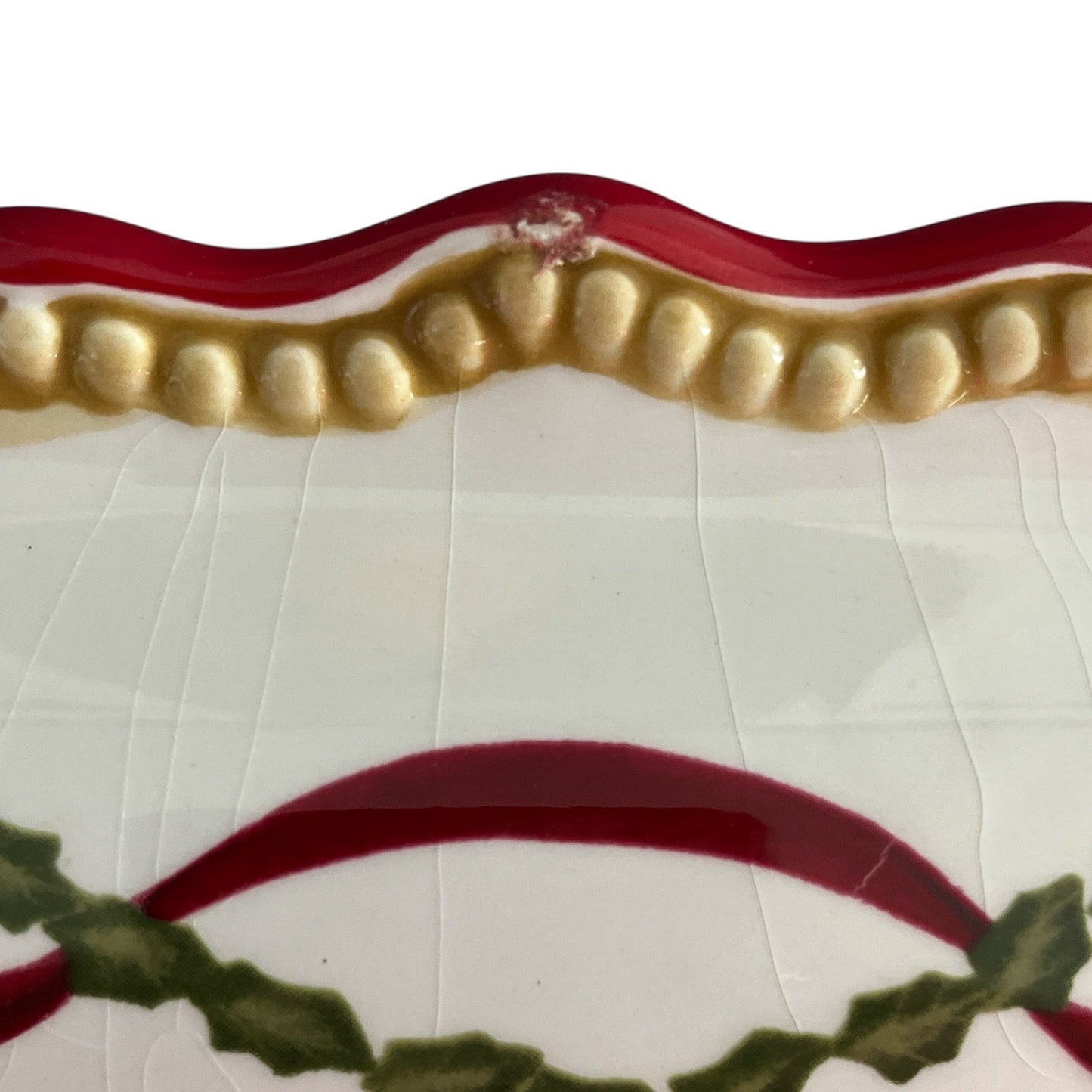 VTG Laura Ashley FTD Christmas Ceramic Planter – Holly & Berry Garland