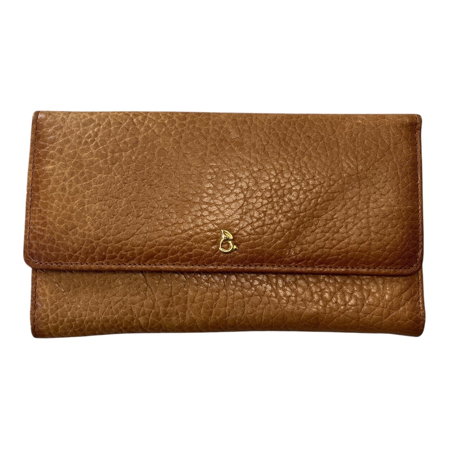 Vintage 1970s–1980s Princess Gardner Full Grain Cowhide Leather Wallet Clutch w/ Coin Purse – Tan Brown